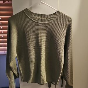 Olive Green Ribbed Sweater